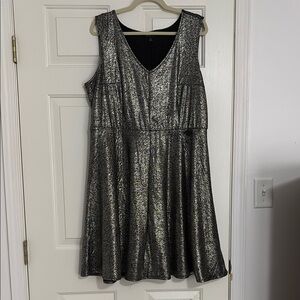 Torrid Metallic Silver Dress